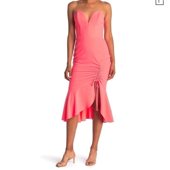 NWT Amanda Uprichard Rayna Dress Size Small Neon Orange Corset Bustier - Picture 7 of 10